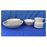 Vintage McCoy Pitcher&Mixing Bowls(1 chipped,1