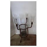 Rustic Wrought Iron&Glass Hurroicane Candle