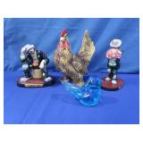 Emmit Kelly Clown FIgures&other Glass Decor