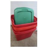 6 Storage Totes w/Lids