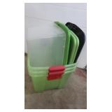 4 Totes w/Lids