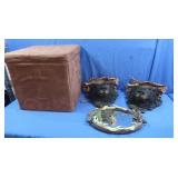 Light Brown Storage Ottoman, inc. 2 Hanging Bear