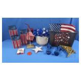 Lot Of Red,White&Blue Themed Items, inc.