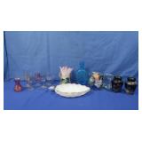 Miniature Glassware,Cobalt Bottle Crepol