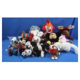 Plush Toy Lot-Moose,Bunnies,Clown,Mickey