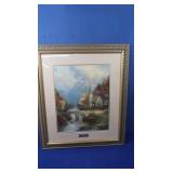Frame Thomas Kinkade Print "The Mountain Chapel"