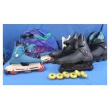 2 Lg Pr. Roller Blades,CAliber Portable Skate