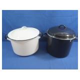 Vintage Enamelware Stockpot w/Lid, Paula Deen Pot