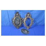 2 Oval Framed Artwork