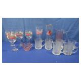 4 Christmas Wine Glasses,Advertising Mugs