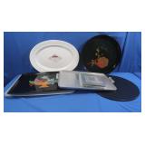 Laquerware Tray,Hammered Alum Tray