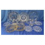 Glass Serving Trays,Fluted Fruit Bowl