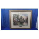 Framed Thomas Kinkade Lithograph "Painter of