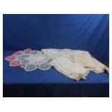 Assortment Of Homemade Doilies Of Different