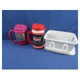 2 Large Jug Travel Mugs, 1 Craftsman 32oz, Small