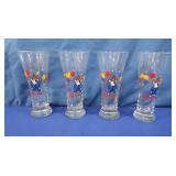 Set of 4 Bud Light Spuds MacKenzie Glasses