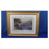 Framed Thomas Kinkade Print w/COA