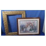 Framed Birdhouse Print, Picture Frame(no glass)