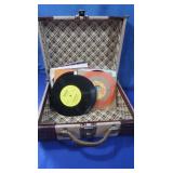 Traveling Suitcase w/Records