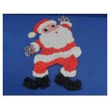 Vintage Melted Popcorn Santa Window Decoration