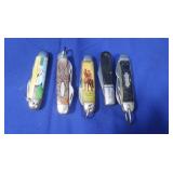 5 Vintage Pocket Knives incl Canadian Mounted