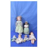 6 Dolls ranging from 5" to 15"
