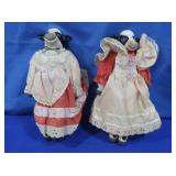2 Cow Dolls-9"H