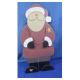 Wooden Holiday Santa Figure