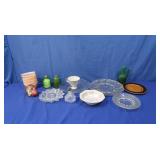 4 Fire King Custard Cups,Green Glass S&P
