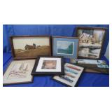 7 Framed Pcs of Artwork