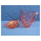 Vintage Windsor Depression 52oz Pitcher&Small