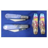 Set of 4 Pocket Knives incl Dale Evana,Gen Autry