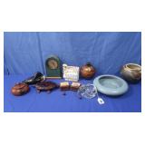Vintage Indian Glass Sleeping Cat,Tea  Candle,
