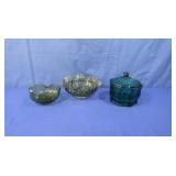 Vintage Fenton Thumbprint Bowl,Ancor HOcking