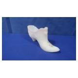 Fenton Glass Satin Slipper Shoe-hand painted by