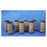 Set of 8 Kontiki Ports Mugs,Chicago-Boston