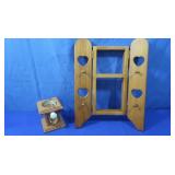 Wooden Candy Dispenser,Wooden Wall Shelf(7x18")