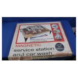 Vintage Magnetic Service Station&Car Wash Toy Set