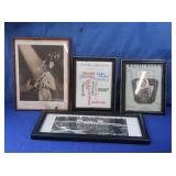 4 Framed Prints-Eddie Leonard,Fiddler on the
