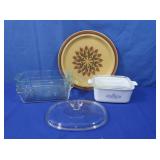 Vintage Corningware Cornflower Lidded Dish,2 Pyrex