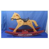 Wooden Rocking Horse-22Hx35"L