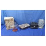 L.E. Smith Candle Lamp,Stone Slab Oil Candle