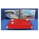 Serving Tray w/Handles 15x21 & 2 Scenic Placemats