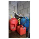 4 Plastic Fuel Cans,NIP Pump