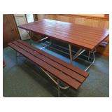 Collapsible Wood&Alum. Picnic Table-Very Good