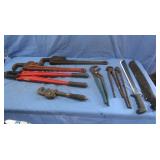 Ridgid Pipe Wrenches, Galvanized Bucket