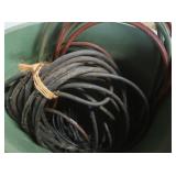 Hydraulic Lines,Green Trash Can,Ext. Cords