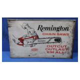 Metal Remington Chain Saw Sign