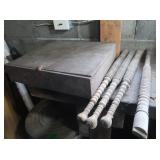 Wood Storage Box,4 Spun Spindles