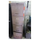 4-Drawer Filing Cabinet-15x18x52.5'H